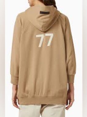 ESSENTIALS French Terry Three-Quarter Sleeve 77 Hoodie- small